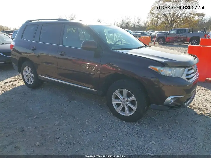 TOYOTA HIGHLANDER 2011, VIN 5TDBK3EH6BS057256