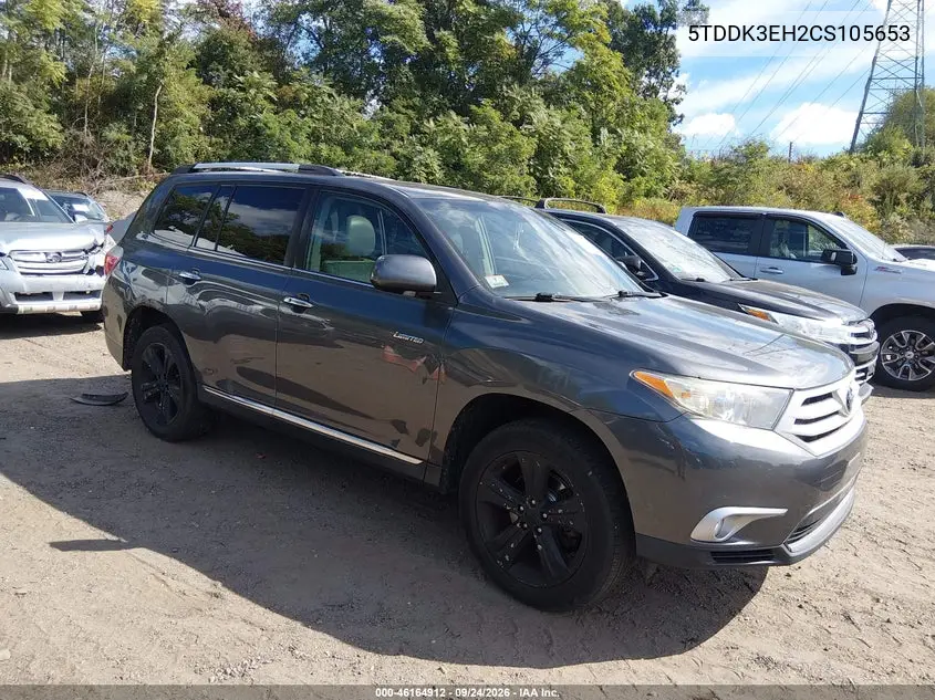 TOYOTA HIGHLANDER 2012, VIN 5TDDK3EH2CS105653