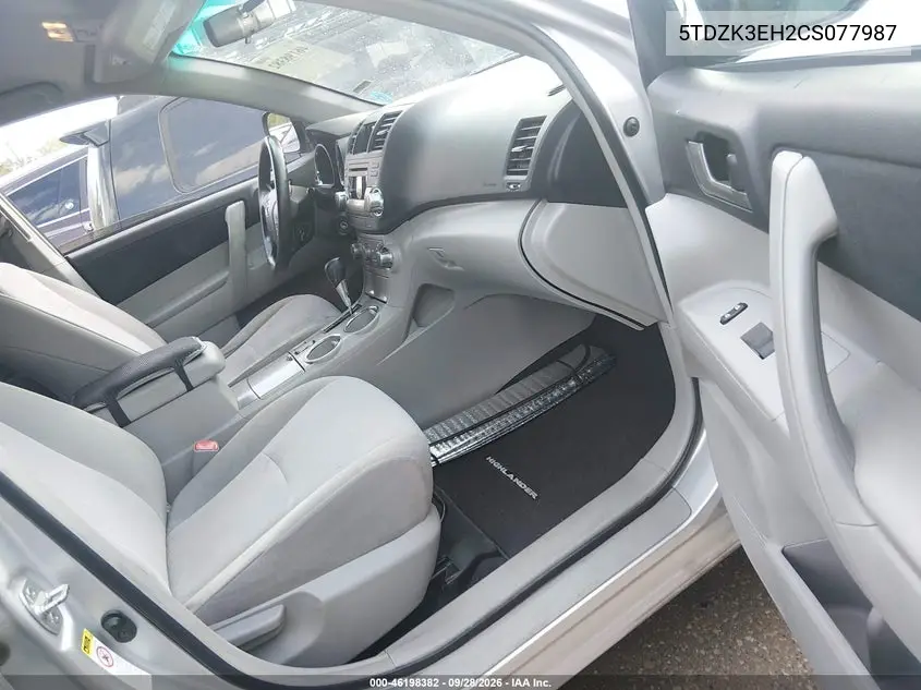 2012 TOYOTA HIGHLANDER VIN 5TDZK3EH2CS077987 — фото 5