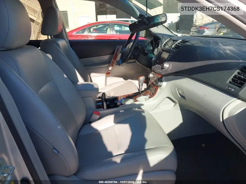 2012 TOYOTA HIGHLANDER VIN 5TDDK3EH7CS174368 — фото 5