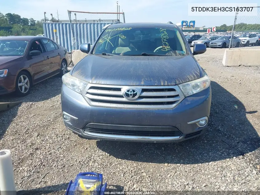 2012 TOYOTA HIGHLANDER VIN 5TDDK3EH3CS163707 — фото 12