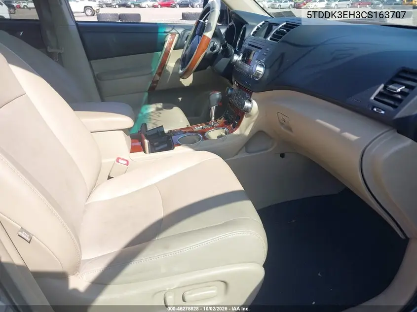 2012 TOYOTA HIGHLANDER VIN 5TDDK3EH3CS163707 — фото 5