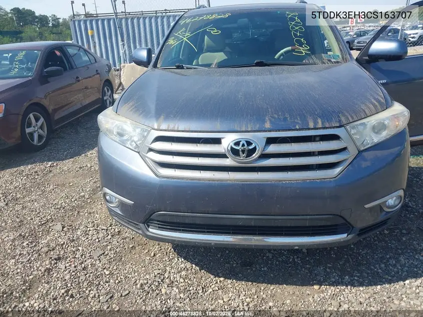 2012 TOYOTA HIGHLANDER VIN 5TDDK3EH3CS163707 — фото 6
