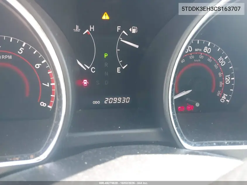 2012 TOYOTA HIGHLANDER VIN 5TDDK3EH3CS163707 — фото 7