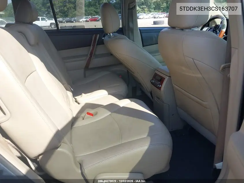 2012 TOYOTA HIGHLANDER VIN 5TDDK3EH3CS163707 — фото 8