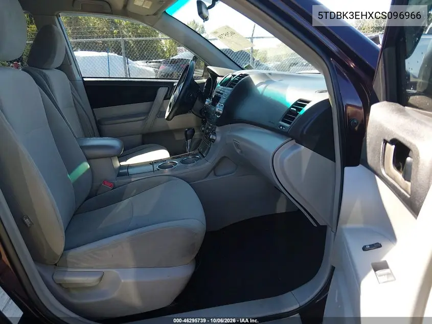 2012 TOYOTA HIGHLANDER VIN 5TDBK3EHXCS096966 — фото 5