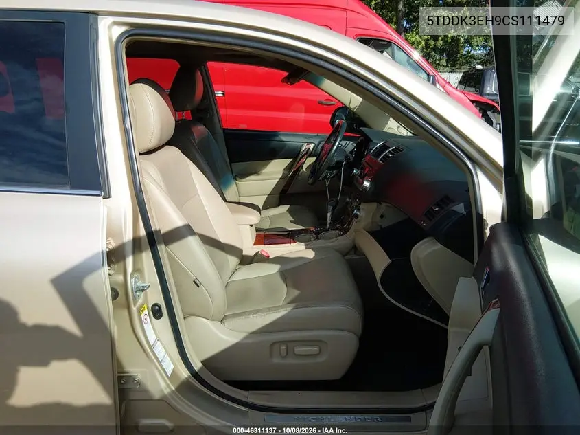 2012 TOYOTA HIGHLANDER VIN 5TDDK3EH9CS111479 — фото 5