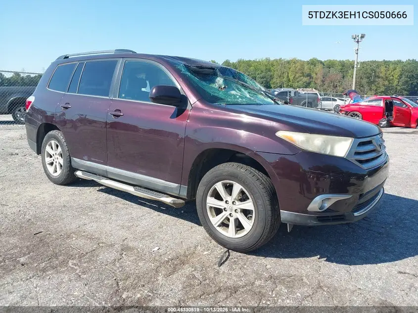TOYOTA HIGHLANDER 2012, VIN 5TDZK3EH1CS050666