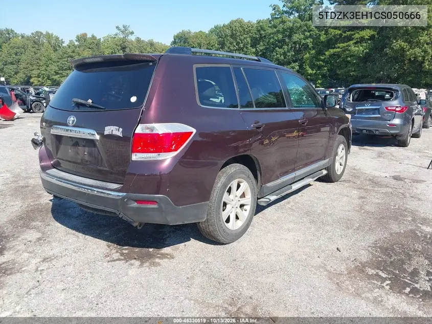 2012 TOYOTA HIGHLANDER VIN 5TDZK3EH1CS050666 — фото 4
