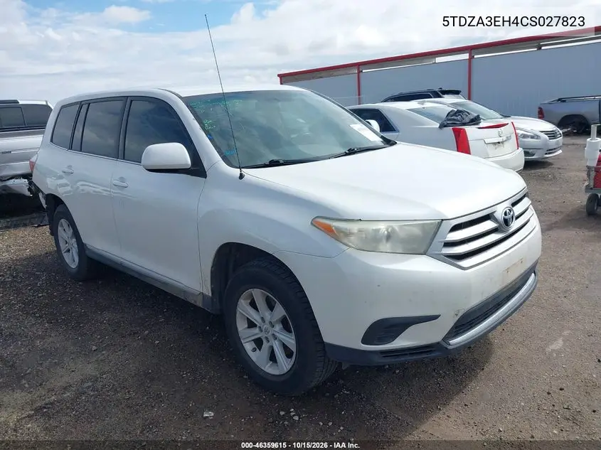 TOYOTA HIGHLANDER 2012, VIN 5TDZA3EH4CS027823