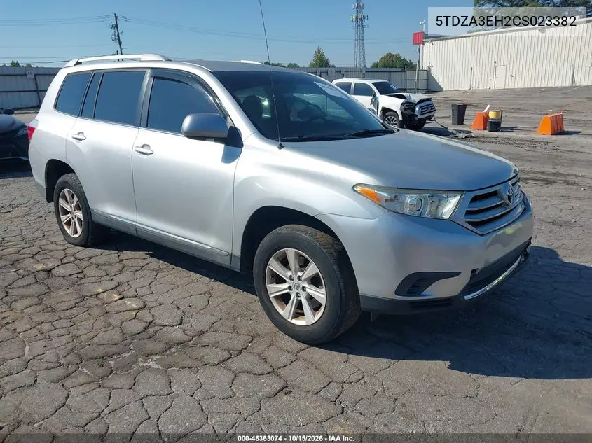 TOYOTA HIGHLANDER 2012, VIN 5TDZA3EH2CS023382
