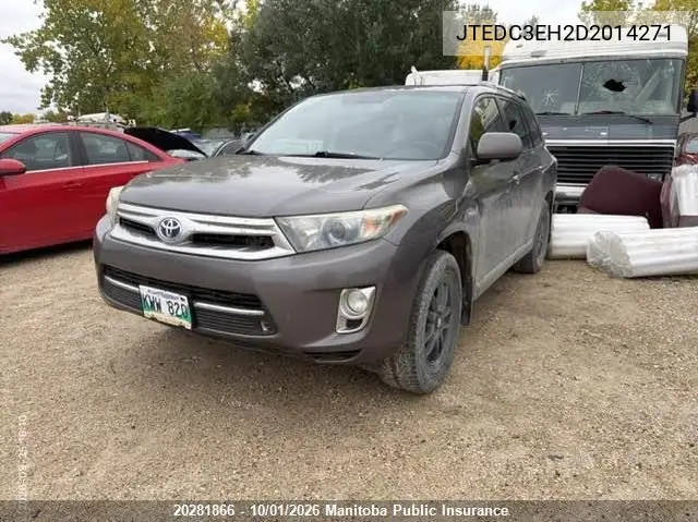 2013 TOYOTA HIGHLANDER VIN JTEDC3EH2D2014271 — фото 6