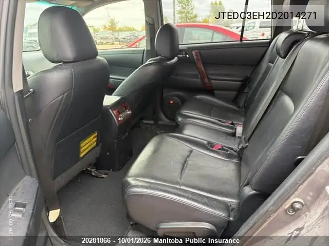 2013 TOYOTA HIGHLANDER VIN JTEDC3EH2D2014271 — фото 8