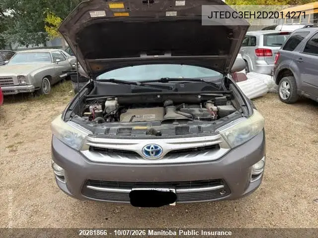 2013 TOYOTA HIGHLANDER VIN JTEDC3EH2D2014271 — фото 9