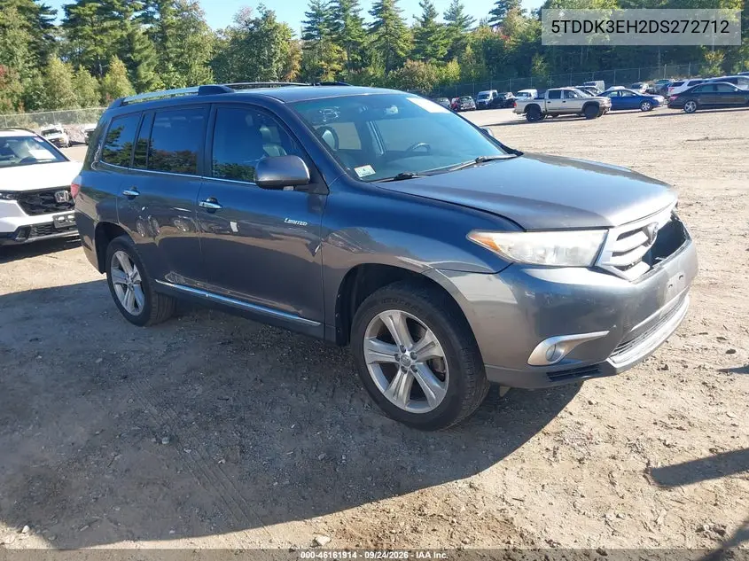 TOYOTA HIGHLANDER 2013, VIN 5TDDK3EH2DS272712