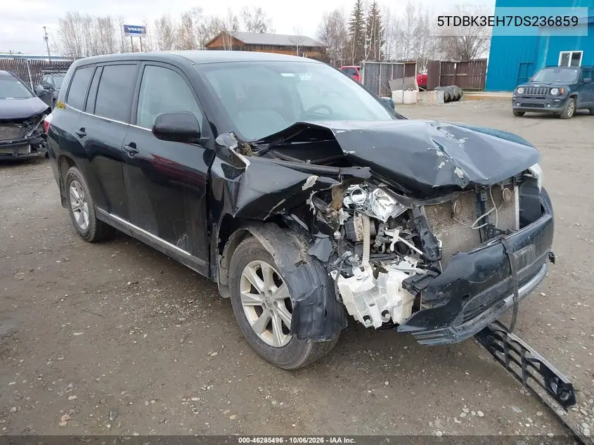 TOYOTA HIGHLANDER 2013, VIN 5TDBK3EH7DS236859
