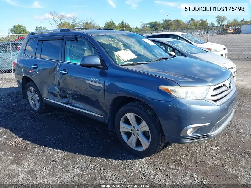 TOYOTA HIGHLANDER 2013, VIN 5TDDK3EH1DS175498