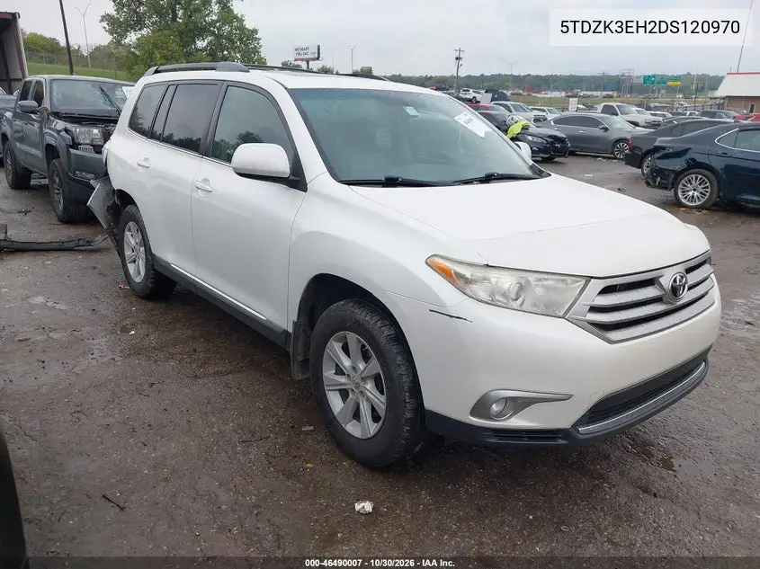 TOYOTA HIGHLANDER 2013, VIN 5TDZK3EH2DS120970