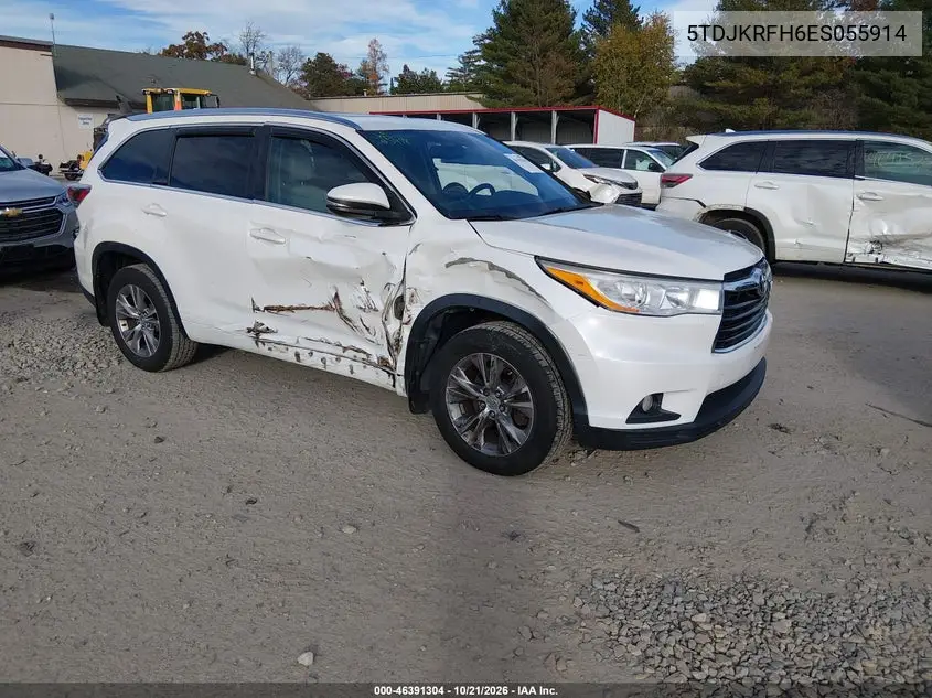 TOYOTA HIGHLANDER 2014, VIN 5TDJKRFH6ES055914