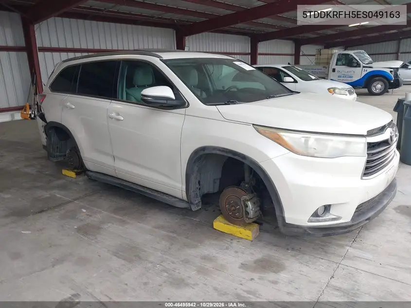 TOYOTA HIGHLANDER 2014, VIN 5TDDKRFH5ES049163