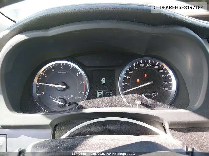 2015 TOYOTA HIGHLANDER VIN 5TDBKRFH6FS197184 — фото 7
