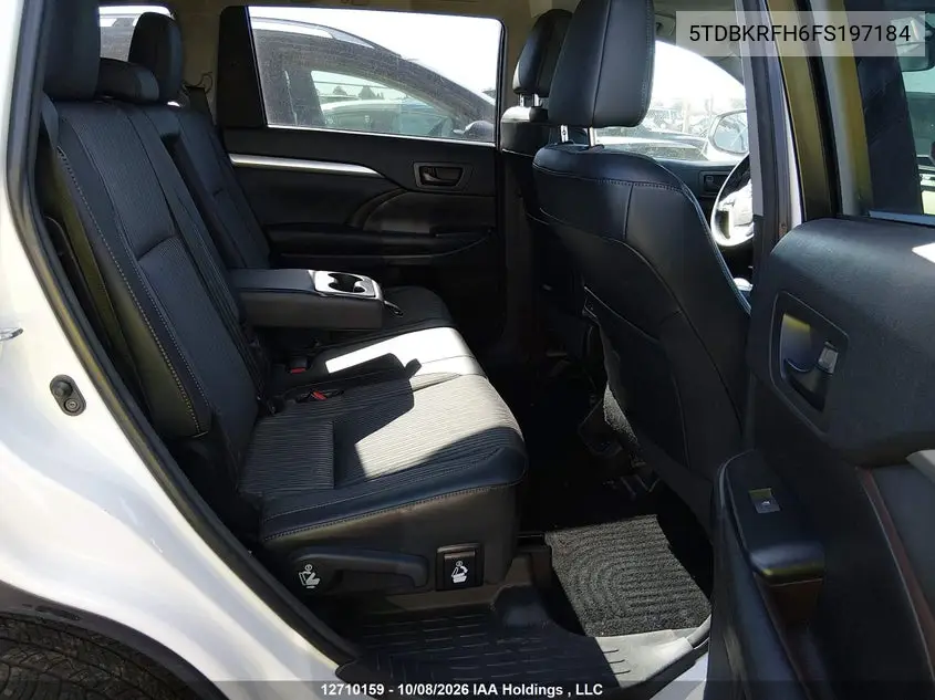 2015 TOYOTA HIGHLANDER VIN 5TDBKRFH6FS197184 — фото 8