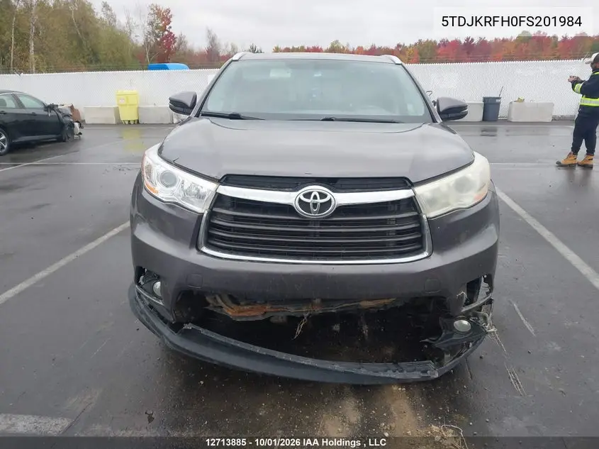 2015 TOYOTA HIGHLANDER VIN 5TDJKRFH0FS201984 — фото 13
