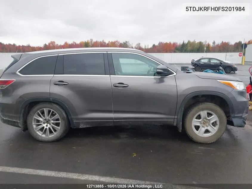 2015 TOYOTA HIGHLANDER VIN 5TDJKRFH0FS201984 — фото 14