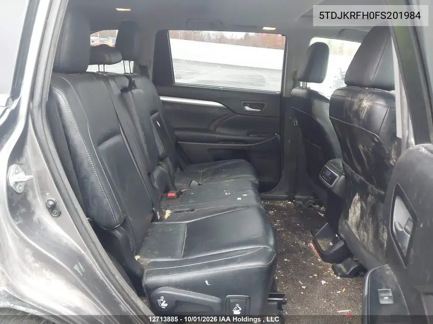 2015 TOYOTA HIGHLANDER VIN 5TDJKRFH0FS201984 — фото 8