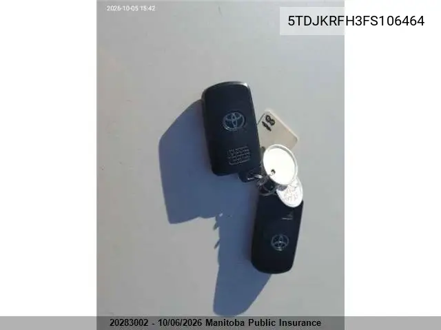 2015 TOYOTA HIGHLANDER VIN 5TDJKRFH3FS106464 — фото 11