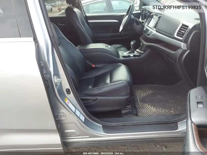 2015 TOYOTA HIGHLANDER VIN 5TDJKRFH4FS199835 — фото 5