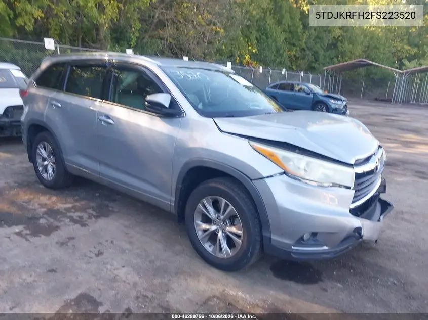 TOYOTA HIGHLANDER 2015, VIN 5TDJKRFH2FS223520