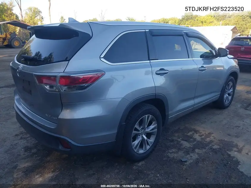 2015 TOYOTA HIGHLANDER VIN 5TDJKRFH2FS223520 — фото 4
