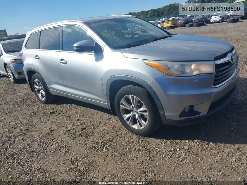 TOYOTA HIGHLANDER 2015, VIN 5TDJKRFH6FS198590