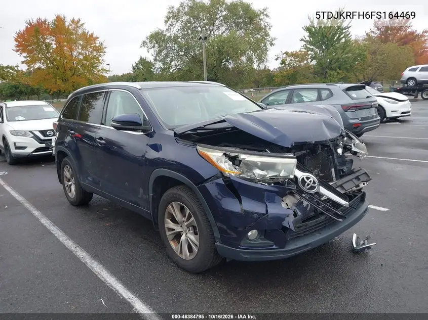 TOYOTA HIGHLANDER 2015, VIN 5TDJKRFH6FS164469