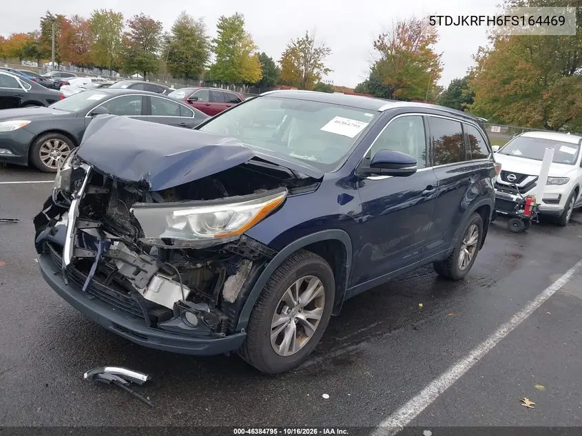 2015 TOYOTA HIGHLANDER VIN 5TDJKRFH6FS164469 — фото 2