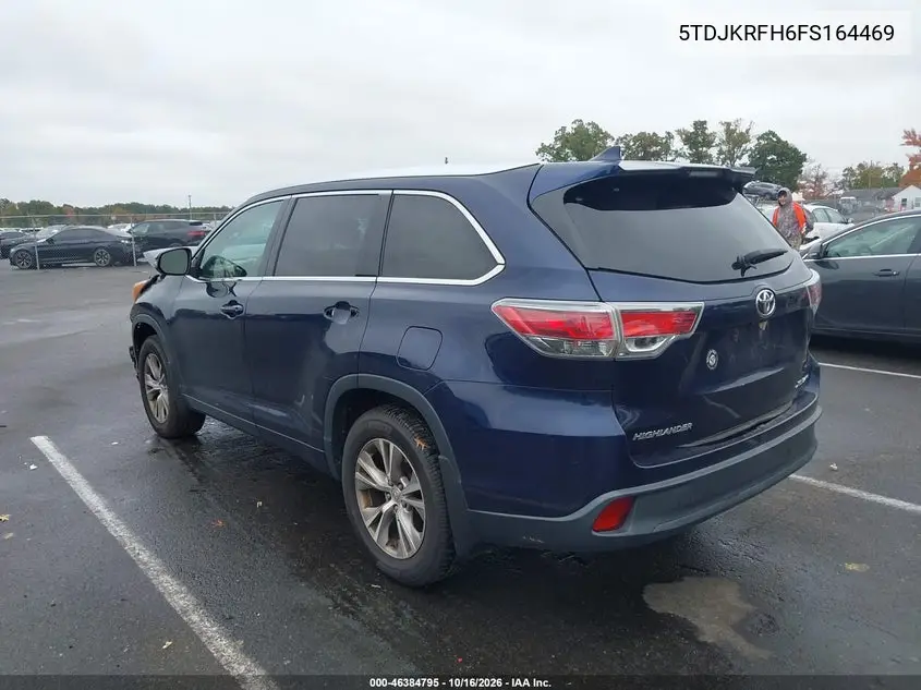 2015 TOYOTA HIGHLANDER VIN 5TDJKRFH6FS164469 — фото 3