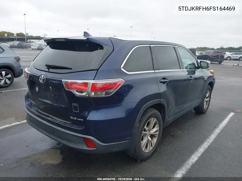2015 TOYOTA HIGHLANDER VIN 5TDJKRFH6FS164469 — фото 4