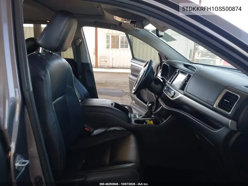 2016 TOYOTA HIGHLANDER VIN 5TDKKRFH1GS500874 — фото 5