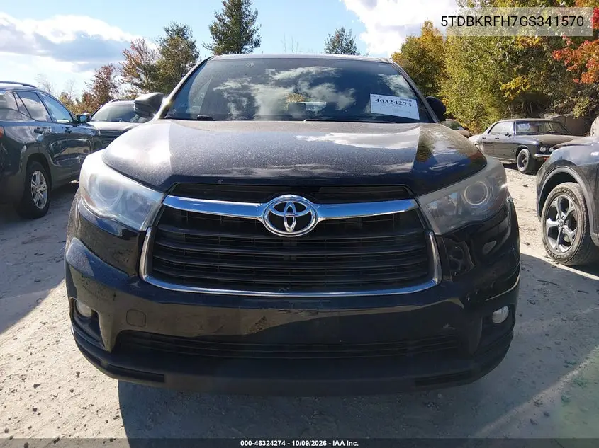 2016 TOYOTA HIGHLANDER VIN 5TDBKRFH7GS341570 — фото 13