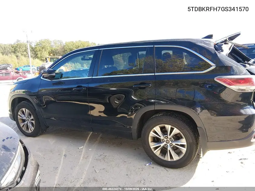 2016 TOYOTA HIGHLANDER VIN 5TDBKRFH7GS341570 — фото 15