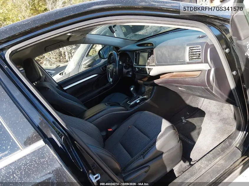 2016 TOYOTA HIGHLANDER VIN 5TDBKRFH7GS341570 — фото 5