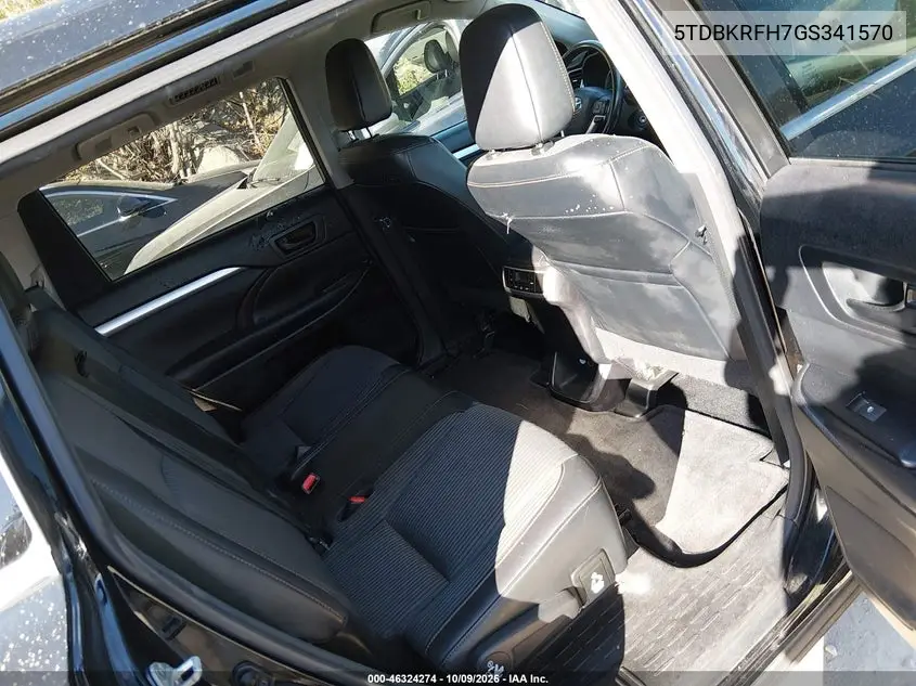 2016 TOYOTA HIGHLANDER VIN 5TDBKRFH7GS341570 — фото 8