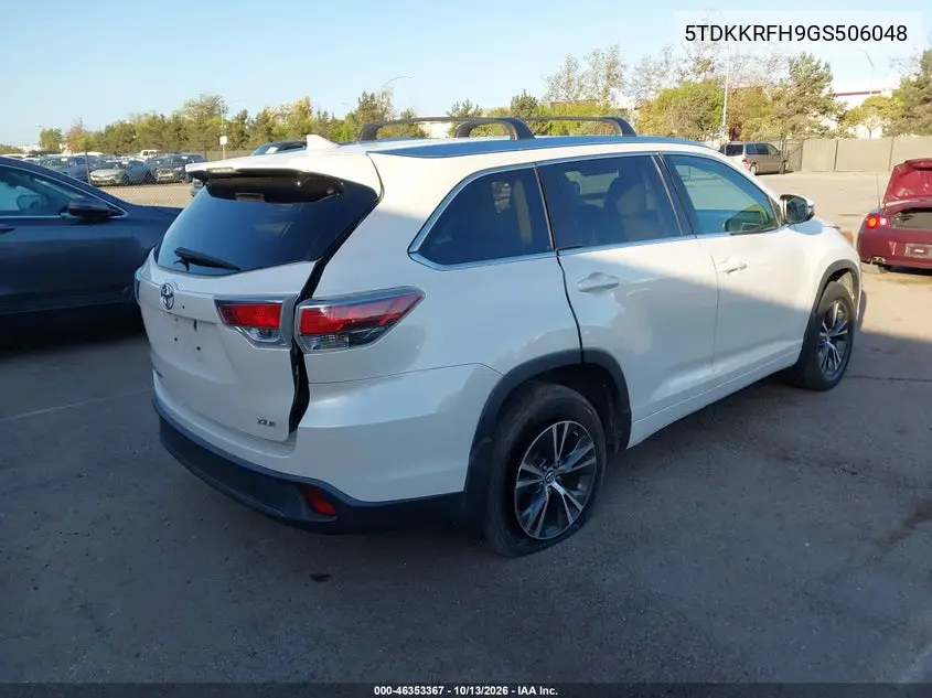 2016 TOYOTA HIGHLANDER VIN 5TDKKRFH9GS506048 — фото 4