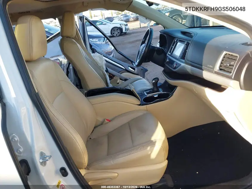 2016 TOYOTA HIGHLANDER VIN 5TDKKRFH9GS506048 — фото 5