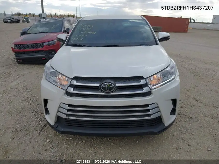 2017 TOYOTA HIGHLANDER VIN 5TDBZRFH1HS437207 — фото 12