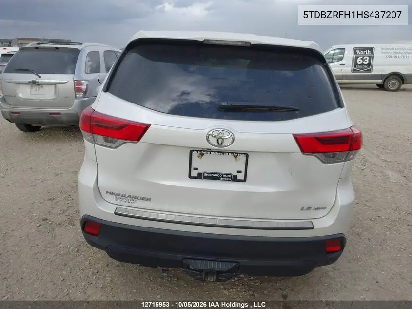 2017 TOYOTA HIGHLANDER VIN 5TDBZRFH1HS437207 — фото 16