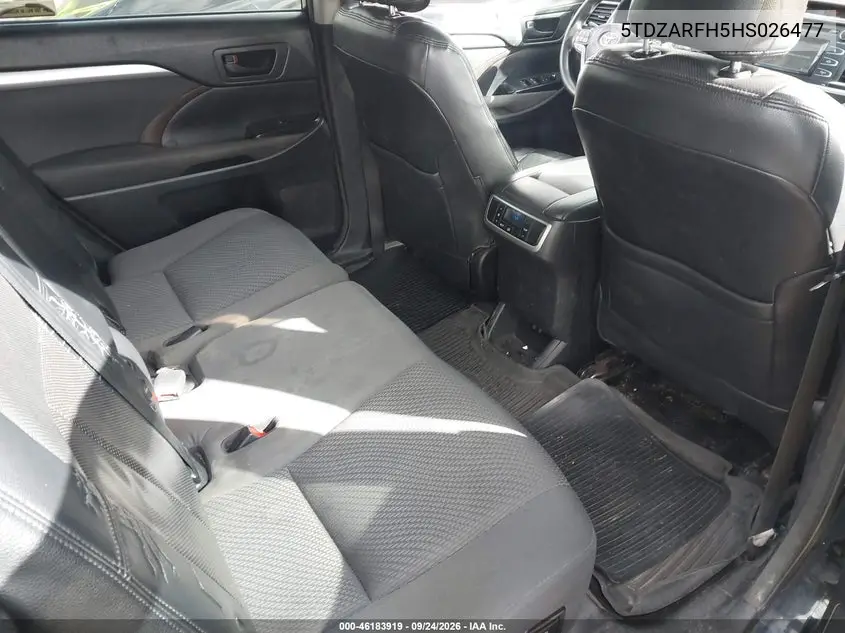 2017 TOYOTA HIGHLANDER VIN 5TDZARFH5HS026477 — фото 8