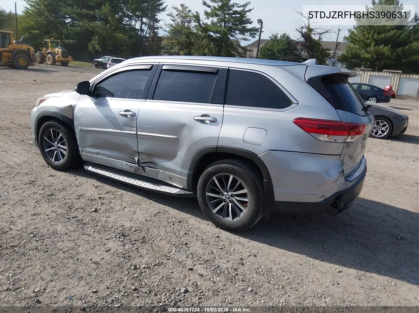 2017 TOYOTA HIGHLANDER VIN 5TDJZRFH3HS390631 — фото 3