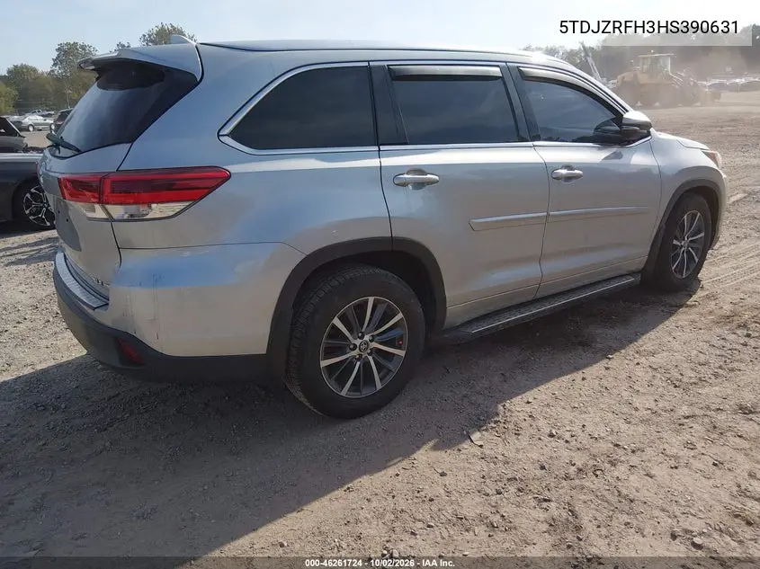 2017 TOYOTA HIGHLANDER VIN 5TDJZRFH3HS390631 — фото 4